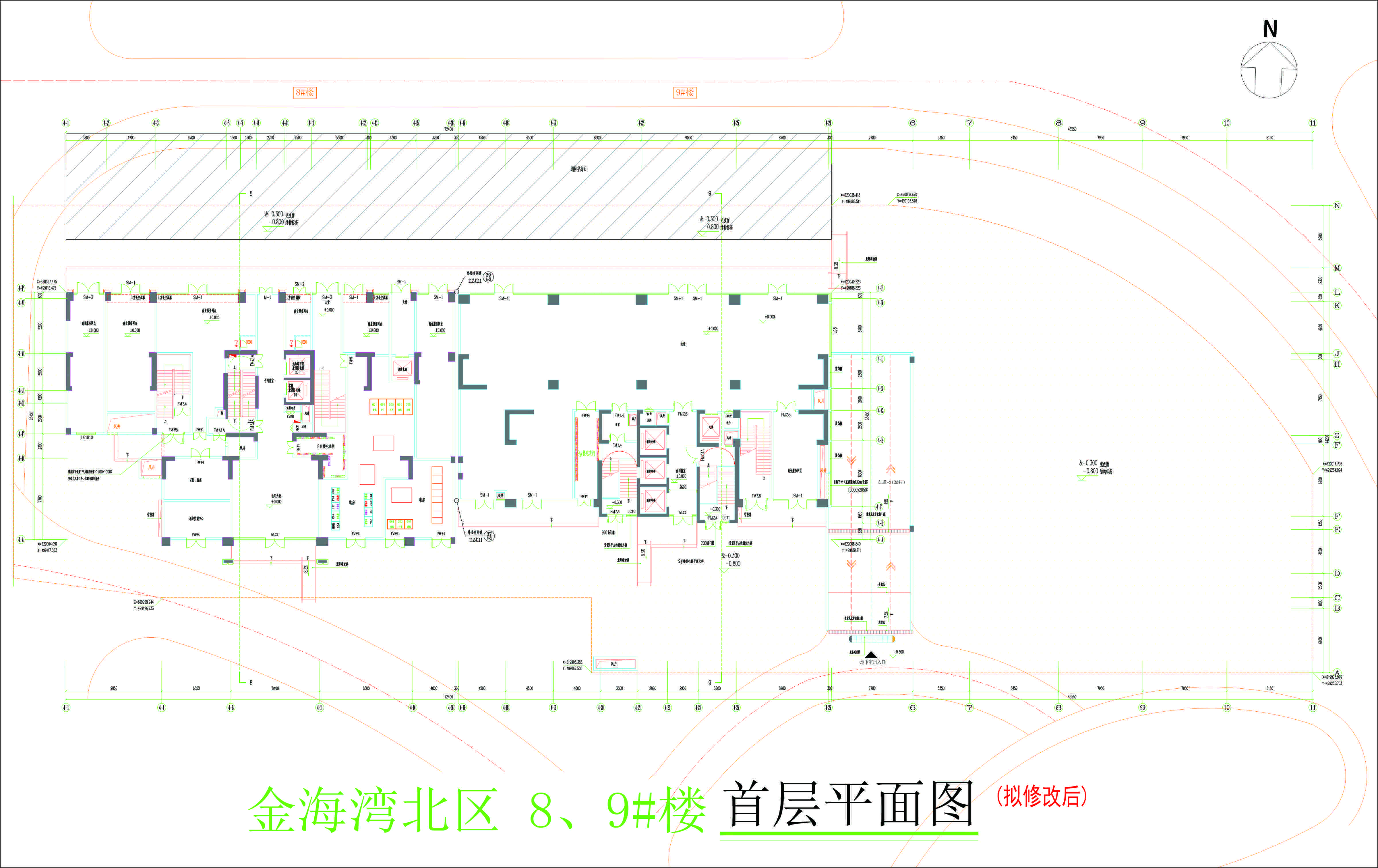 金海灣北區(qū)8、9#樓首層平面圖（擬修改后）.jpg