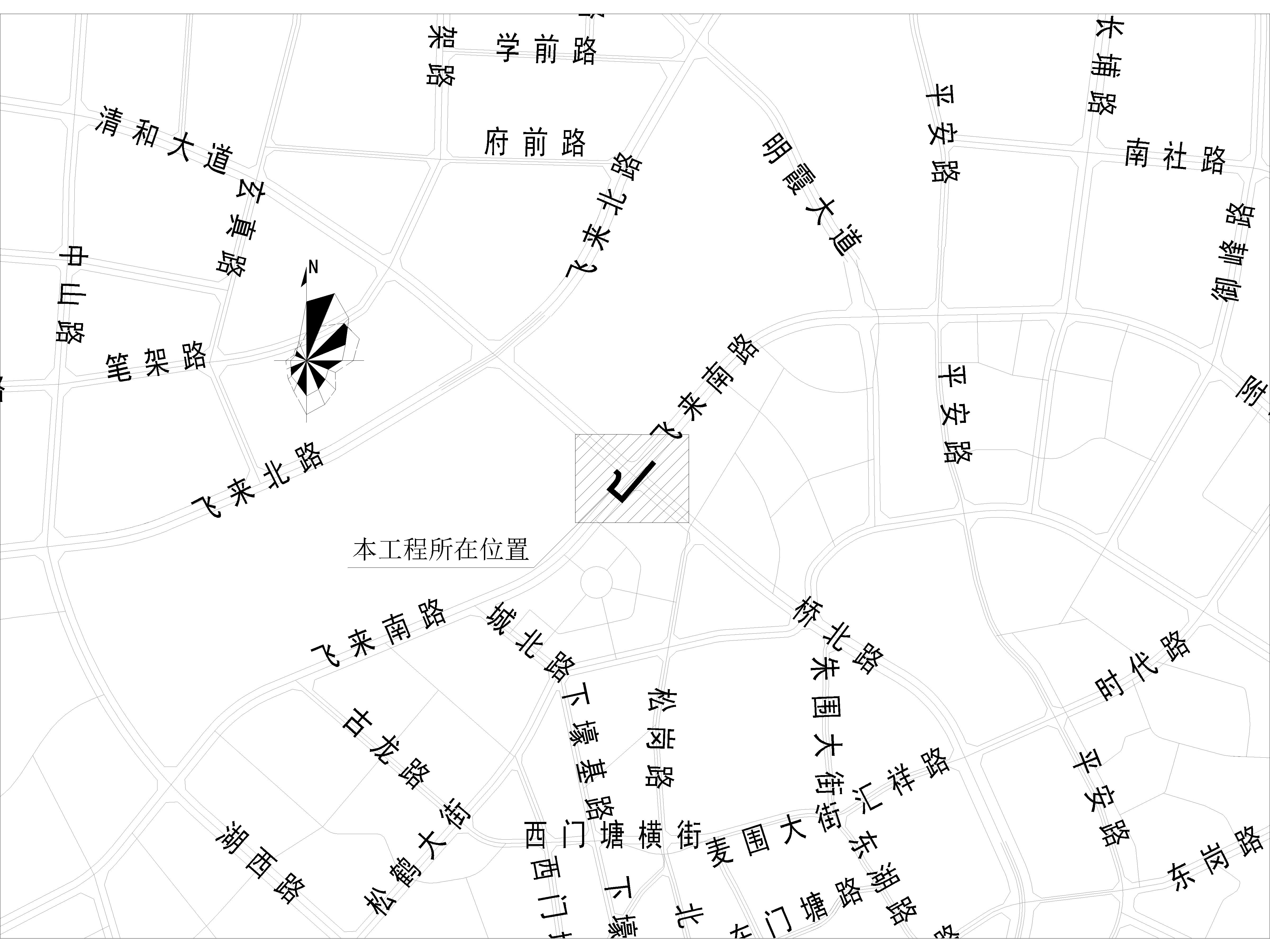 20230523清遠(yuǎn)市飛來南路連接橋北路市政中壓燃?xì)夤艿拦こ?報(bào)建(CCY)-布局1.jpg